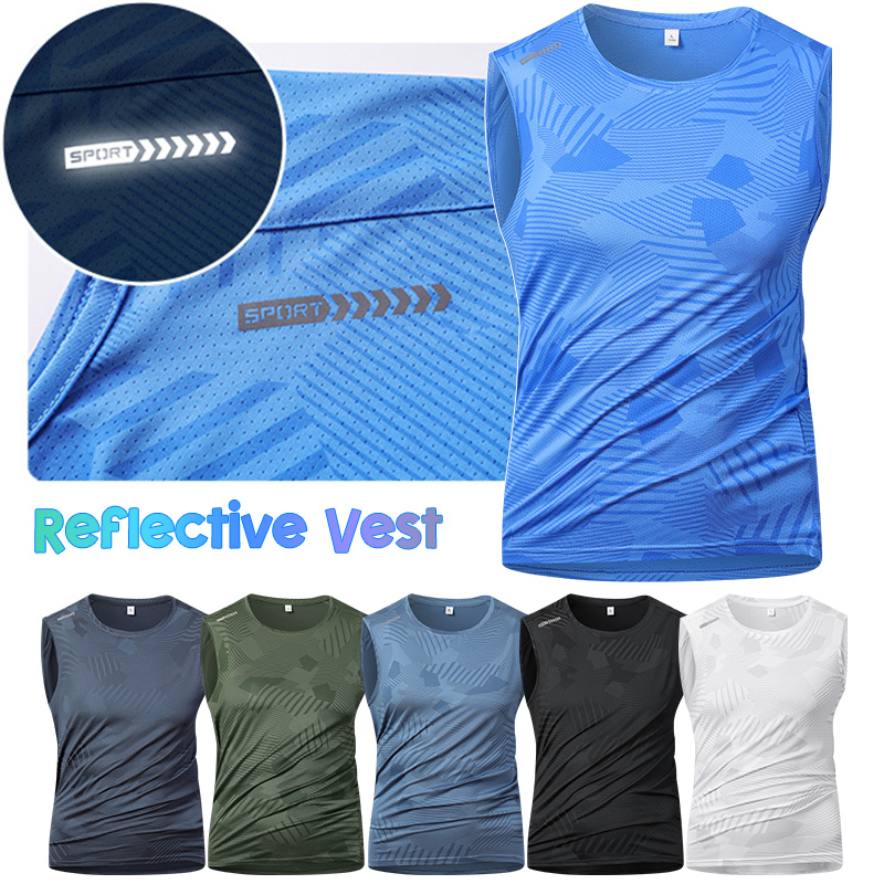 Reflective Cycling Vest - Мужской светоотражающий жилет для бега, летний