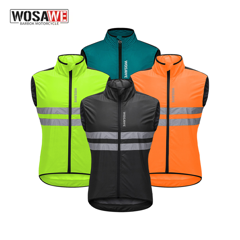 Reflective Cycling Vest - Мужской велосипедный жилет WOSAWE, легкий, складной,