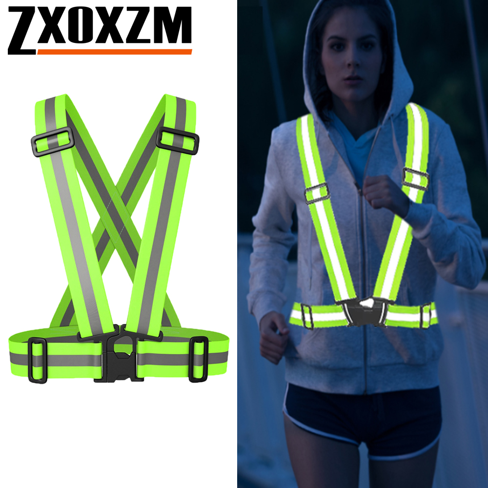 Reflective Cycling Vest - 1 шт., жилет для ночного бега,
