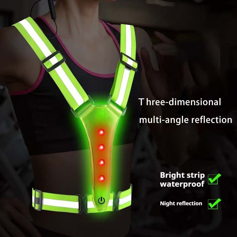 Reflective Cycling Vest - Светодиодный жилет для бега, светоотражающие светящиеся
